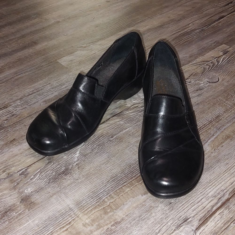 Clarks Collection (15260) Black Slip On Loafer Comfort Women's Shoes Size 6.5